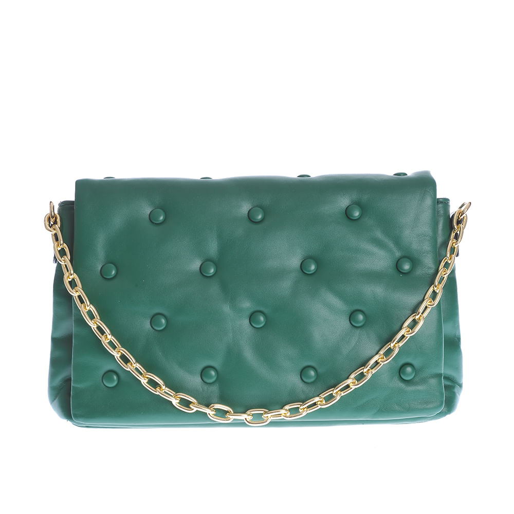 Geanta crossbody verde din piele ecologica