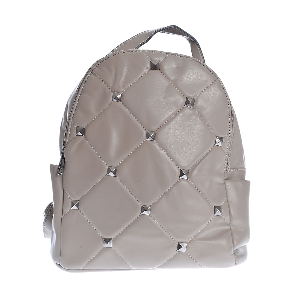 Rucsac taupe cu aspect matlasat - 3 | YEO