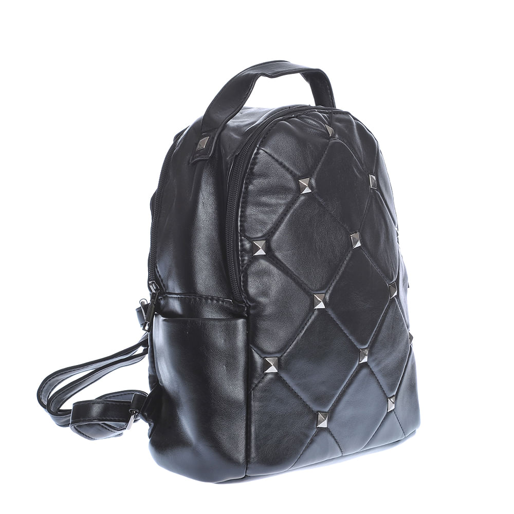 Rucsac negru cu aspect matlasat - 1 | YEO