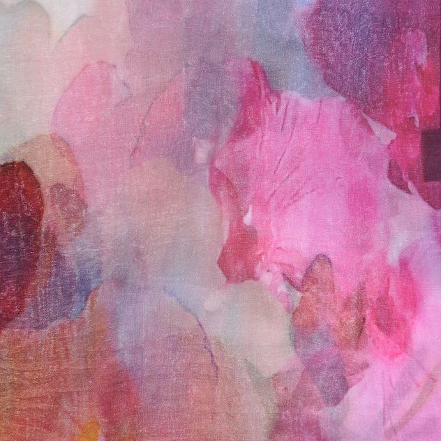 Esarfa matase flori multicolore