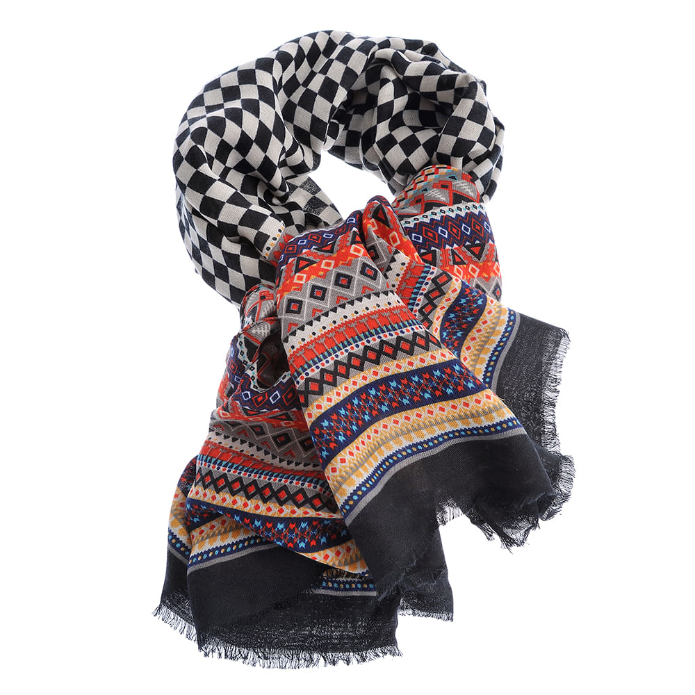 Esarfa multicolora din vascoza - 4 | YEO