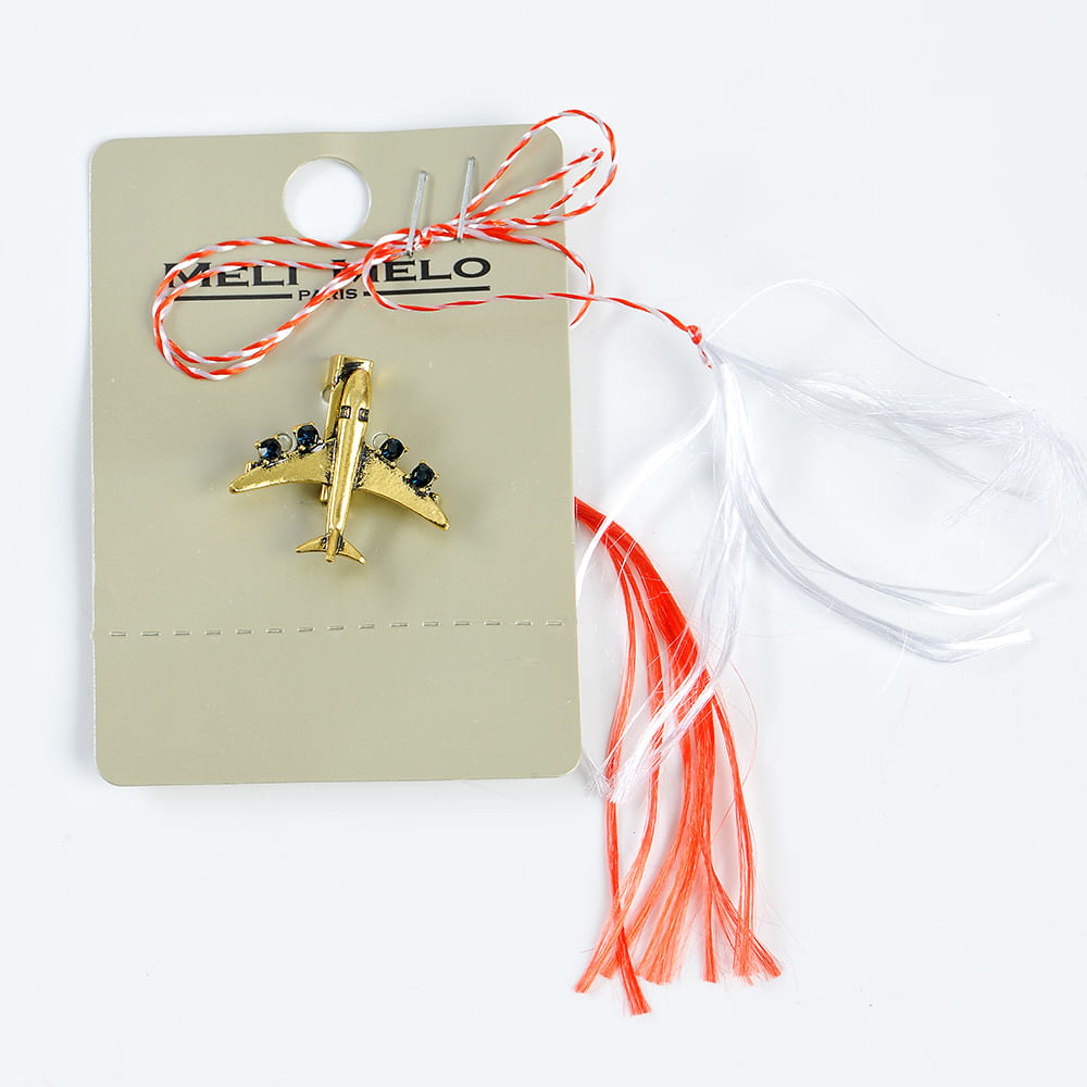 Brosa martisor avion auriu - 3 | YEO