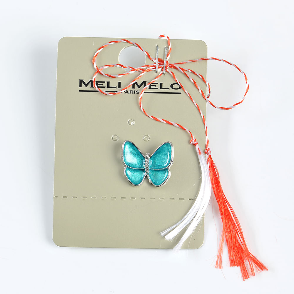 Brosa martisor fluture turcoaz - 3 | YEO