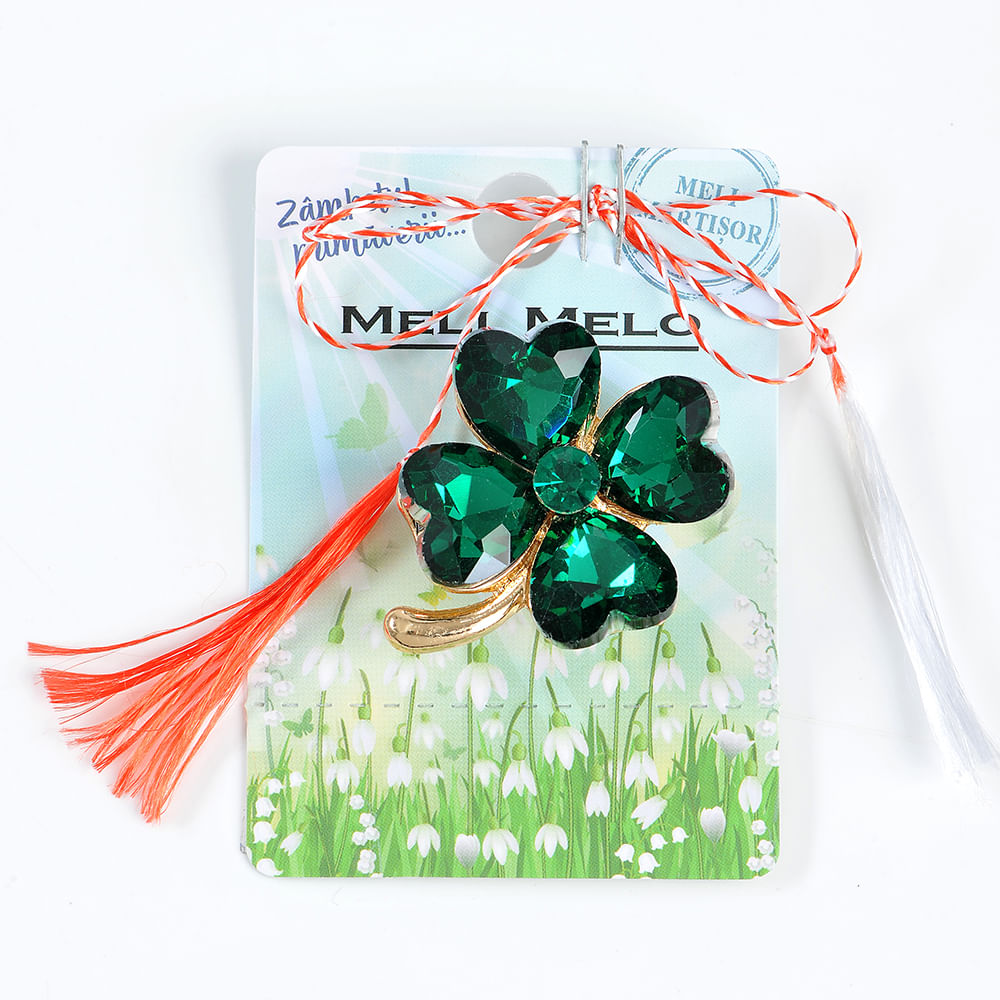 Brosa martisor trifoi verde - 3 | YEO