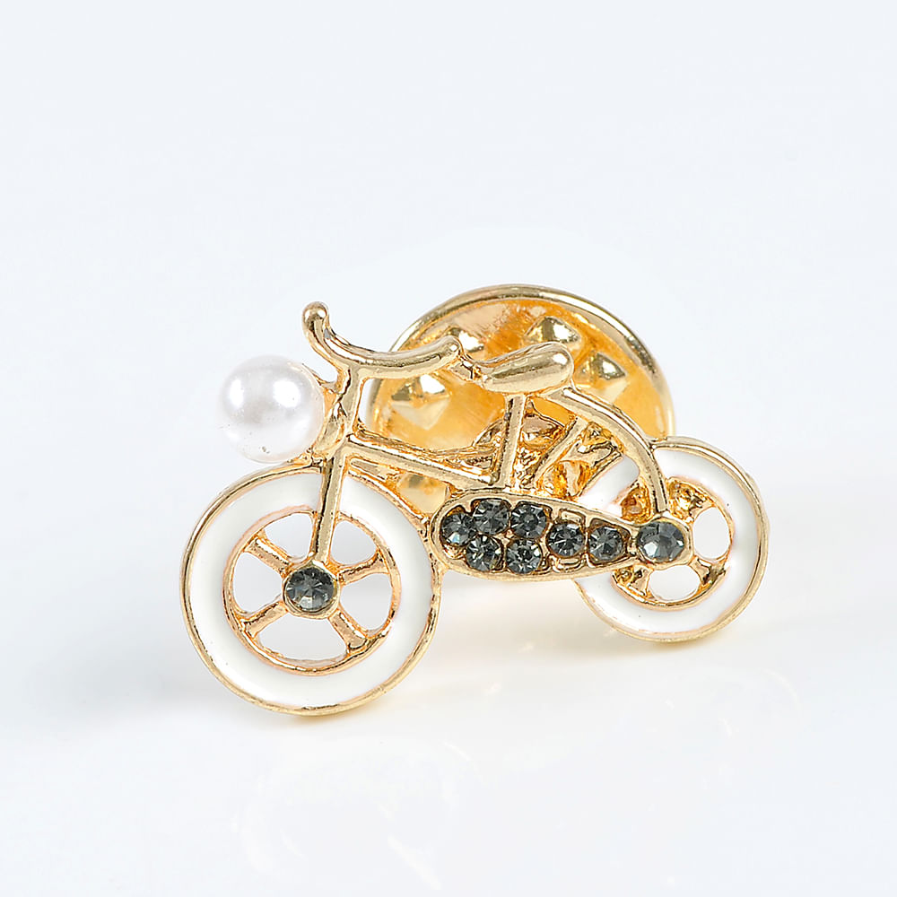 Brosa martisor bicicleta alba - 1 | YEO