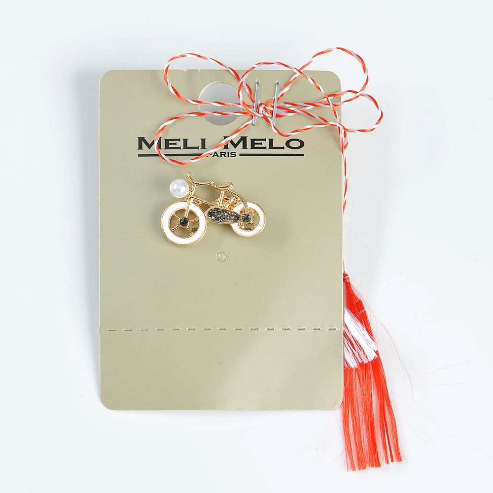 Brosa martisor bicicleta alba - 3 | YEO