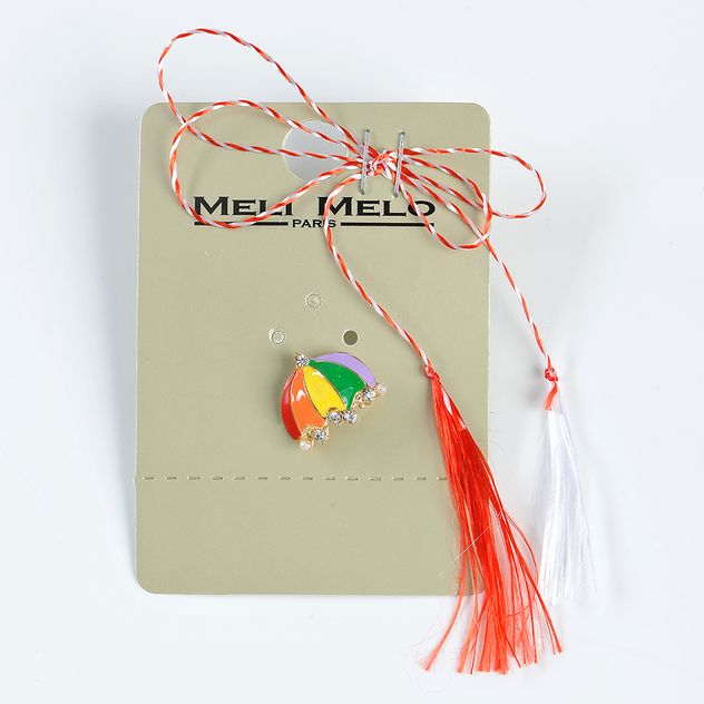 Brosa martisor umbrela multicolora