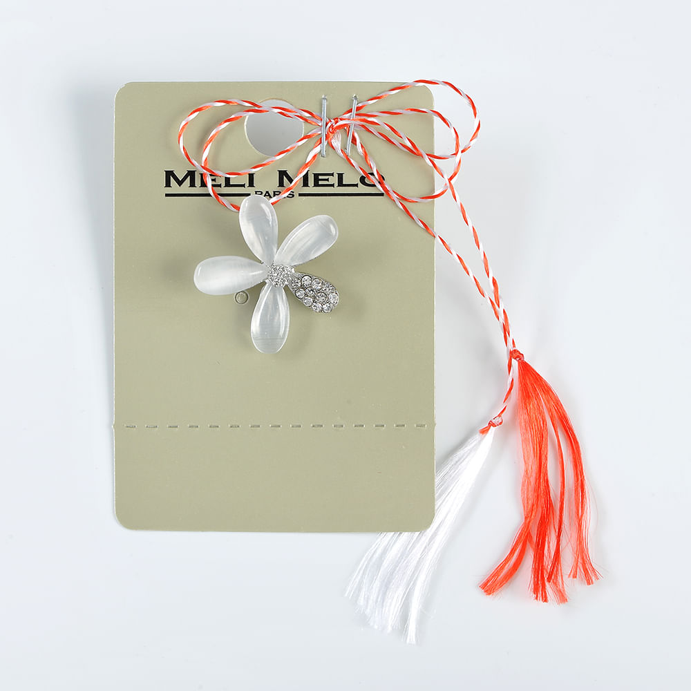 Brosa martisor floare argintie - 3 | YEO