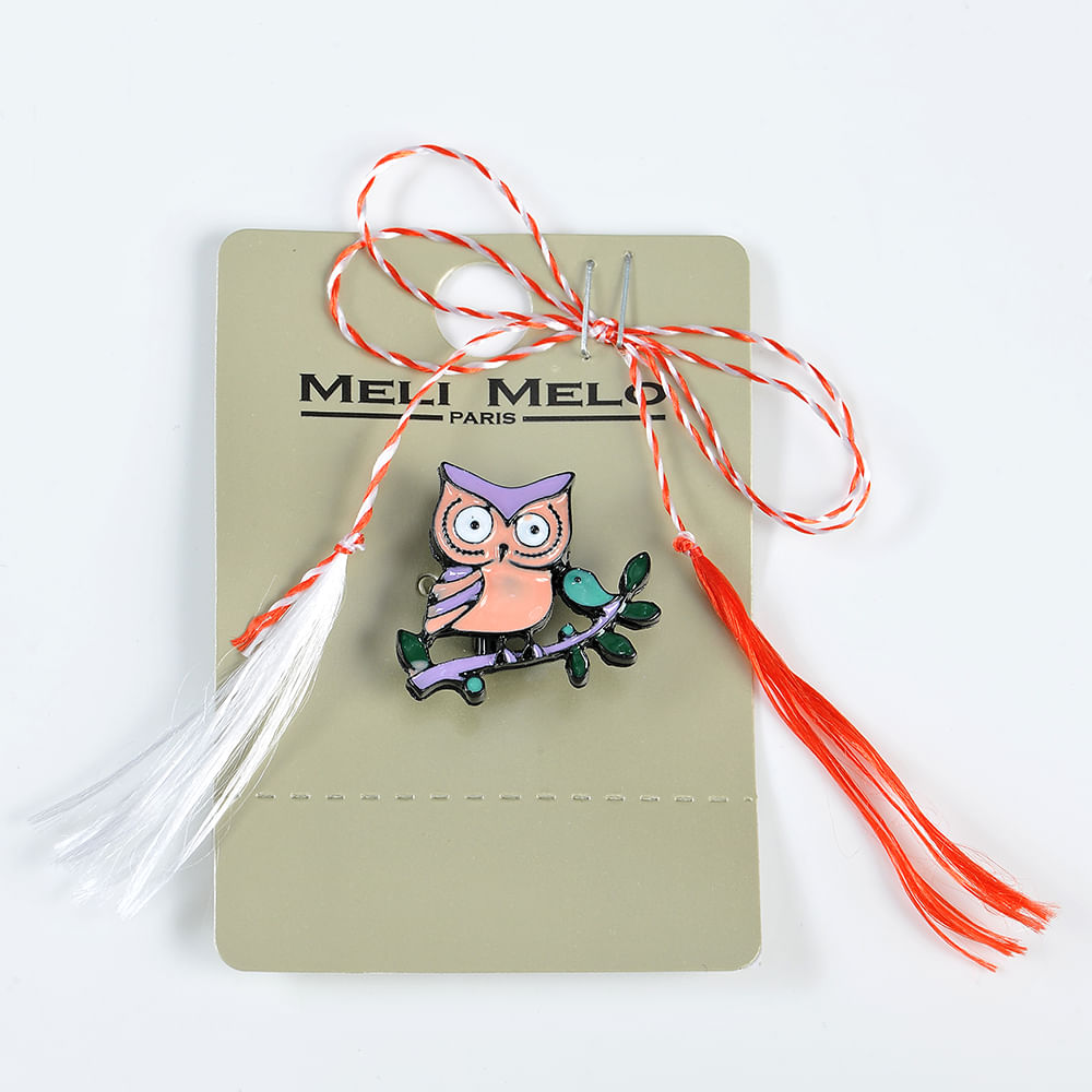 Brosa martisor bufnita multicolora - 3 | YEO