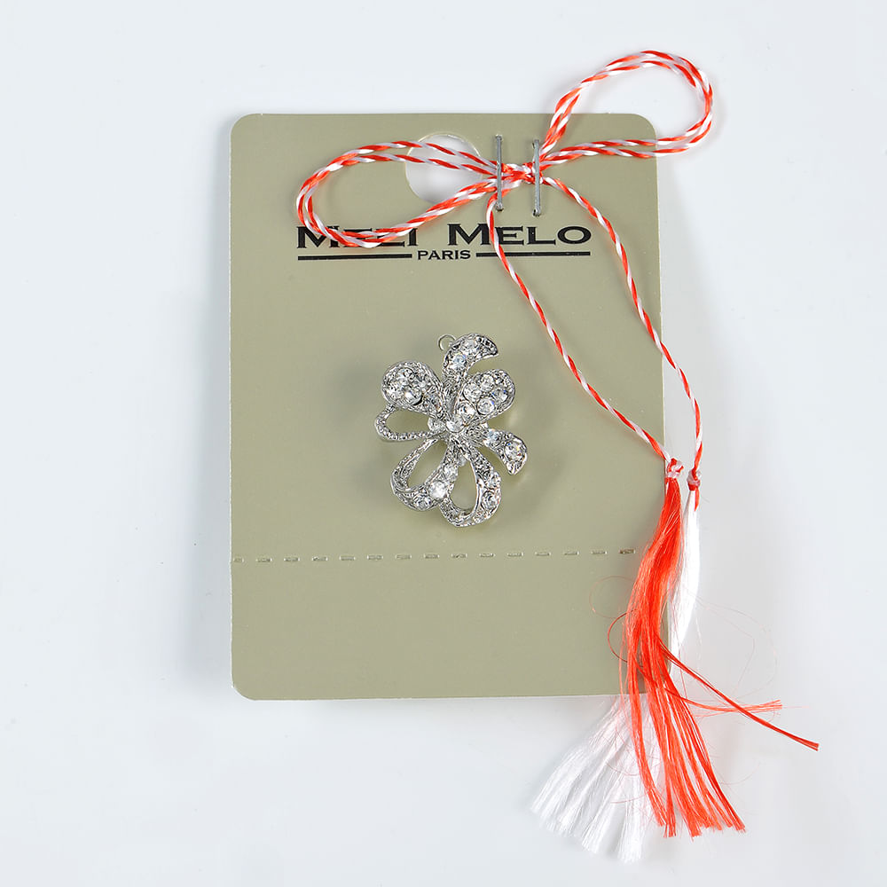 Brosa martisor floare argintie - 3 | YEO