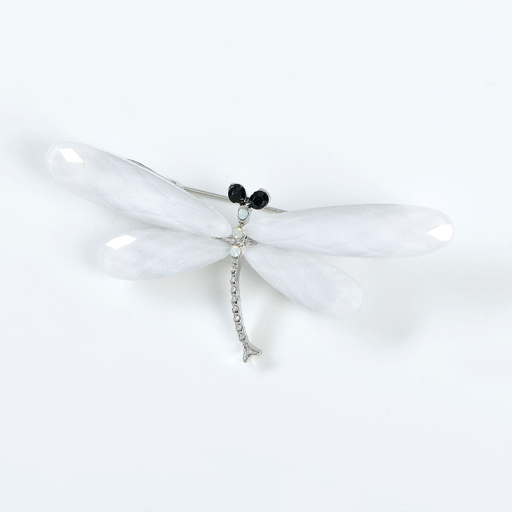 Brosa martisor libelula alba - 1 | YEO