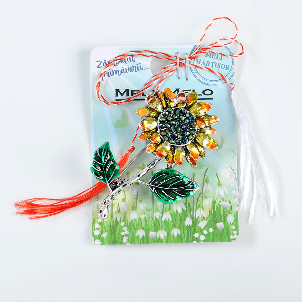 Brosa martisor floarea soarelui - 3 | YEO