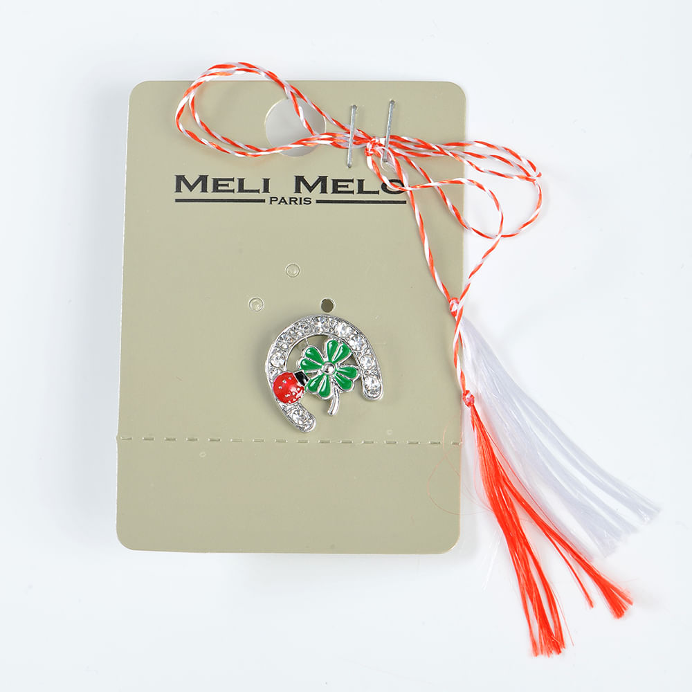 Brosa martisor potcoava argintie - 3 | YEO