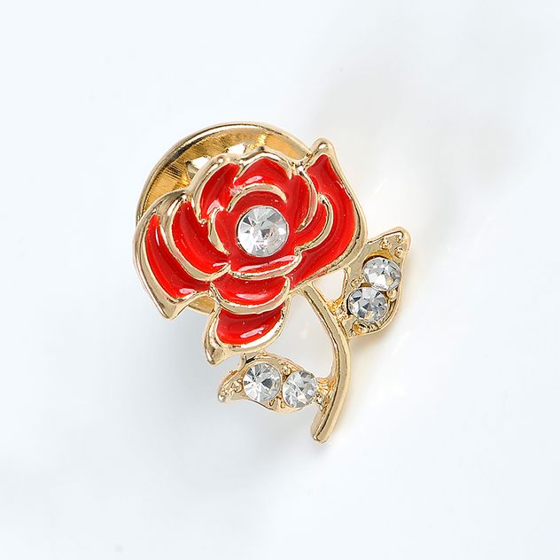 Brosa martisor trandafir cu pietre acrilice