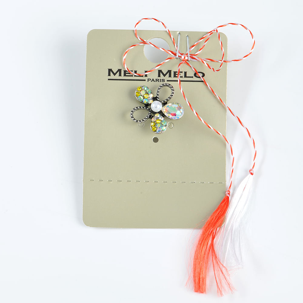 Brosa floare cu pietre acrilice - 3 | YEO