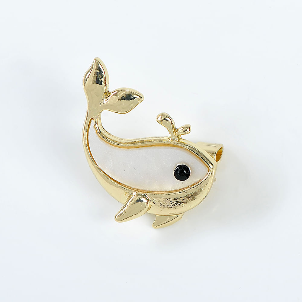 Brosa martisor delfin auriu