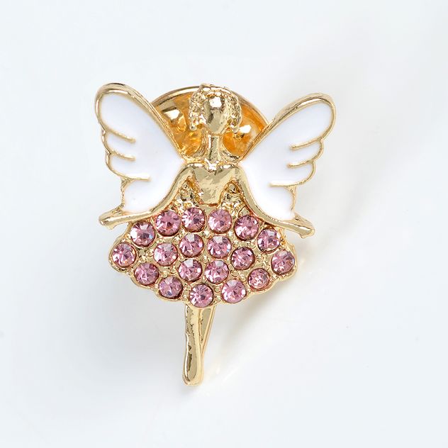 Brosa martisor zana cu fusta roz