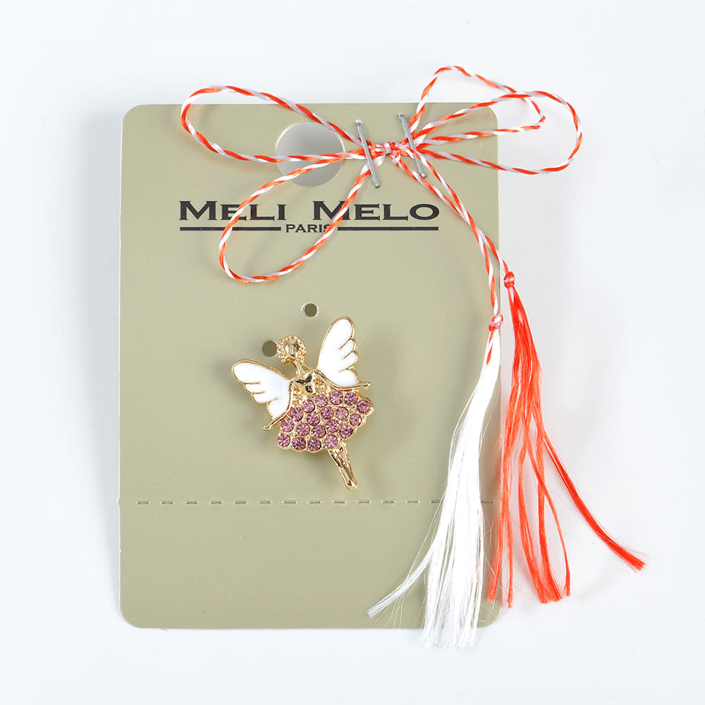 Brosa martisor zana cu fusta roz - 3 | YEO