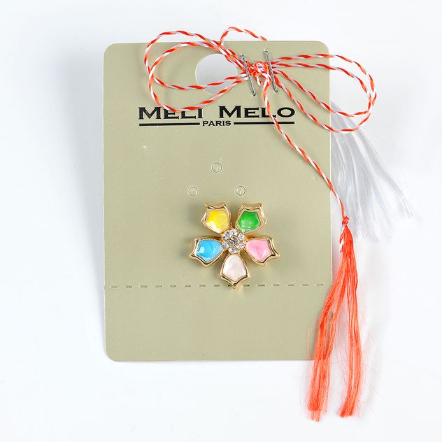 Brosa martisor floare colorata