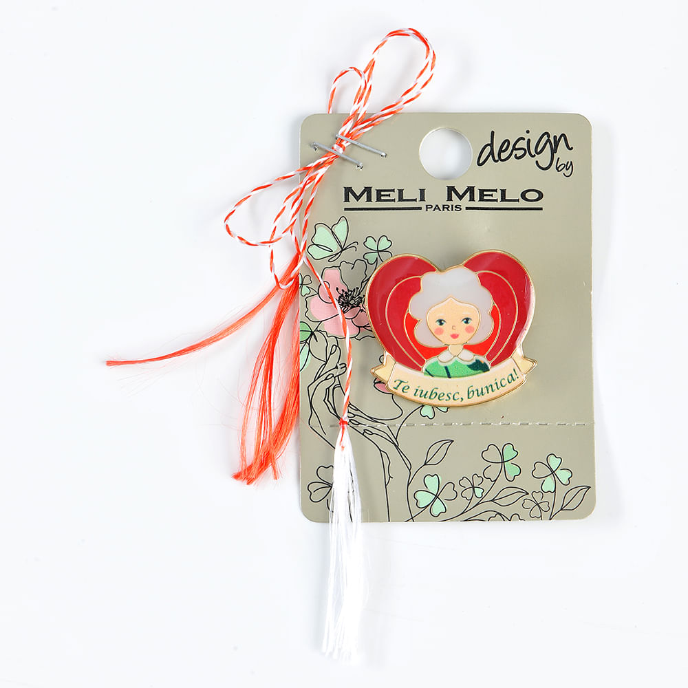 Brosa martisor Te iubesc bunica - 1 | YEO