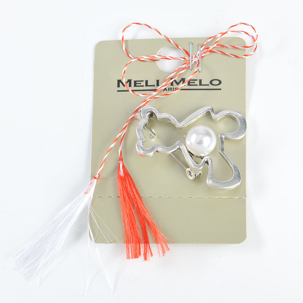 Brosa martisor ursulet argintiu - 3 | YEO