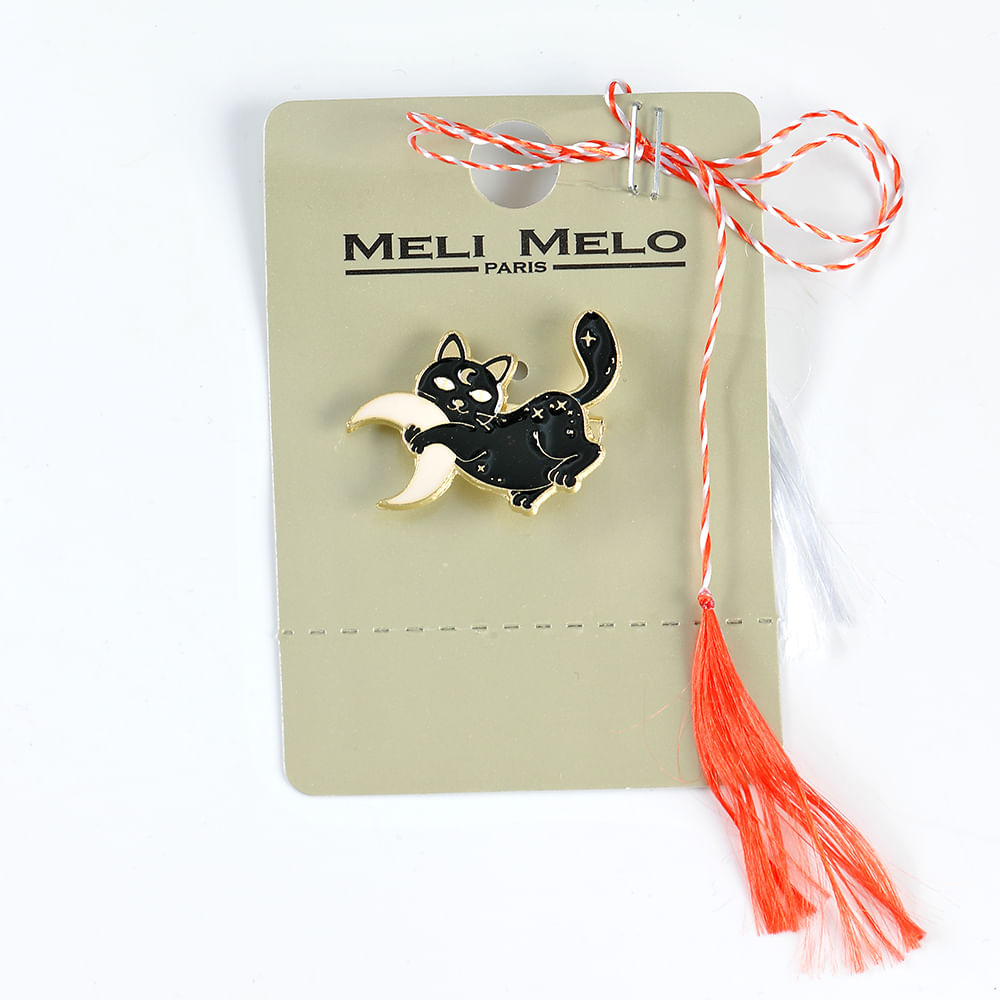 Brosa martisor pisica cu semiluna - 3 | YEO