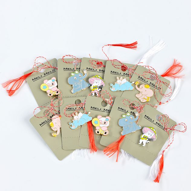 Set 10 brose martisor cu animale colorate