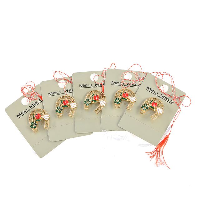 Set 5 brose martisor cu potcoava