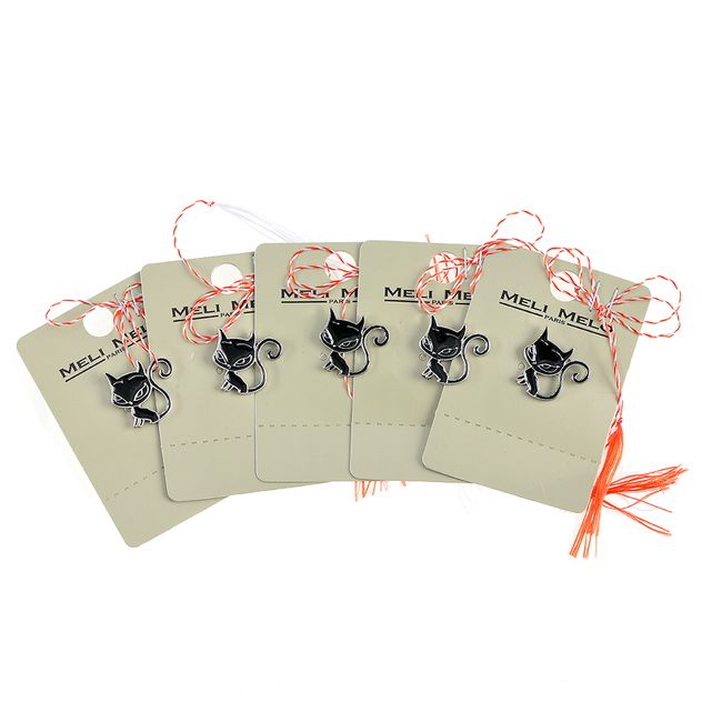 Set 5 brose martisor pisica neagra