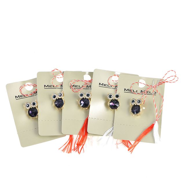 Set 5 brose martisor cu bufnita