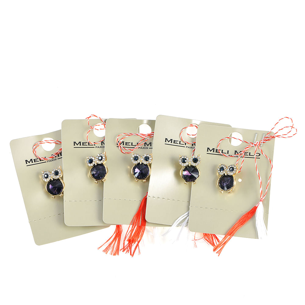 Set 5 brose martisor cu bufnita - 4 | YEO