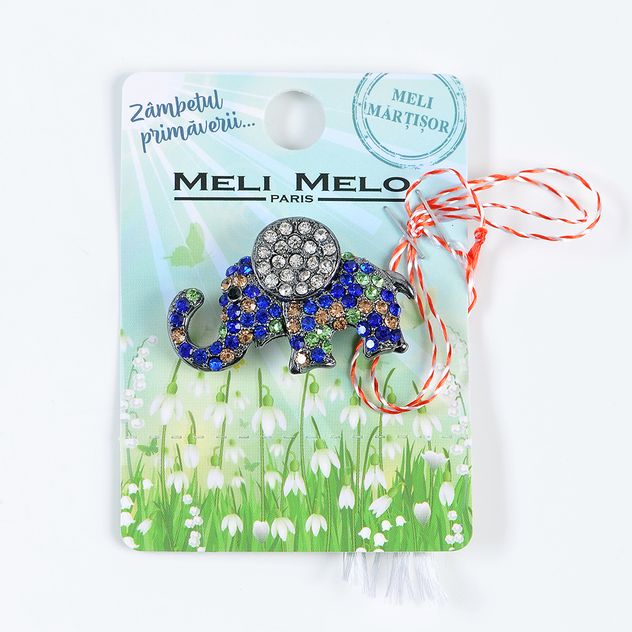 Brosa martisor elefant multicolor