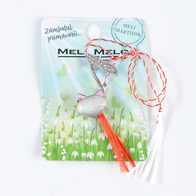 Brosa martisor nota muzicala argintie