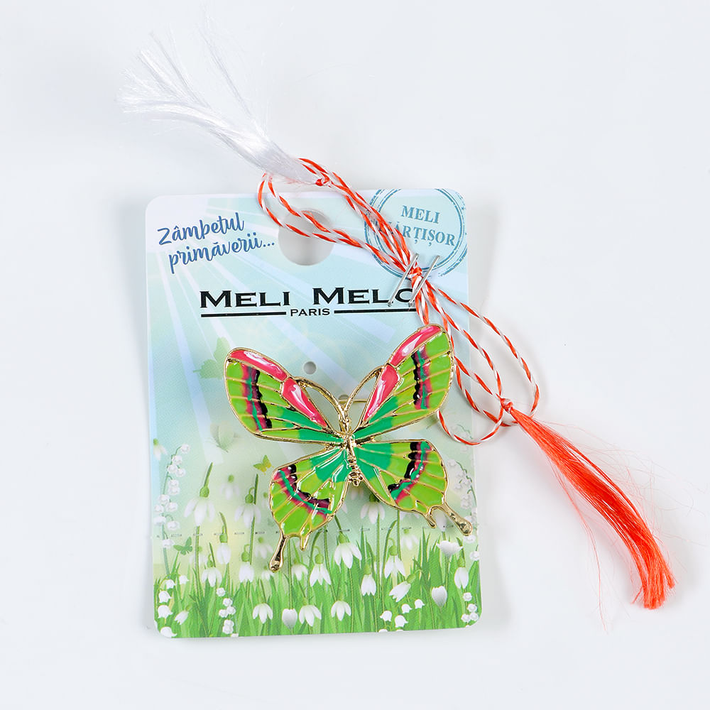 Brosa martisor fluture multicolor - 3 | YEO