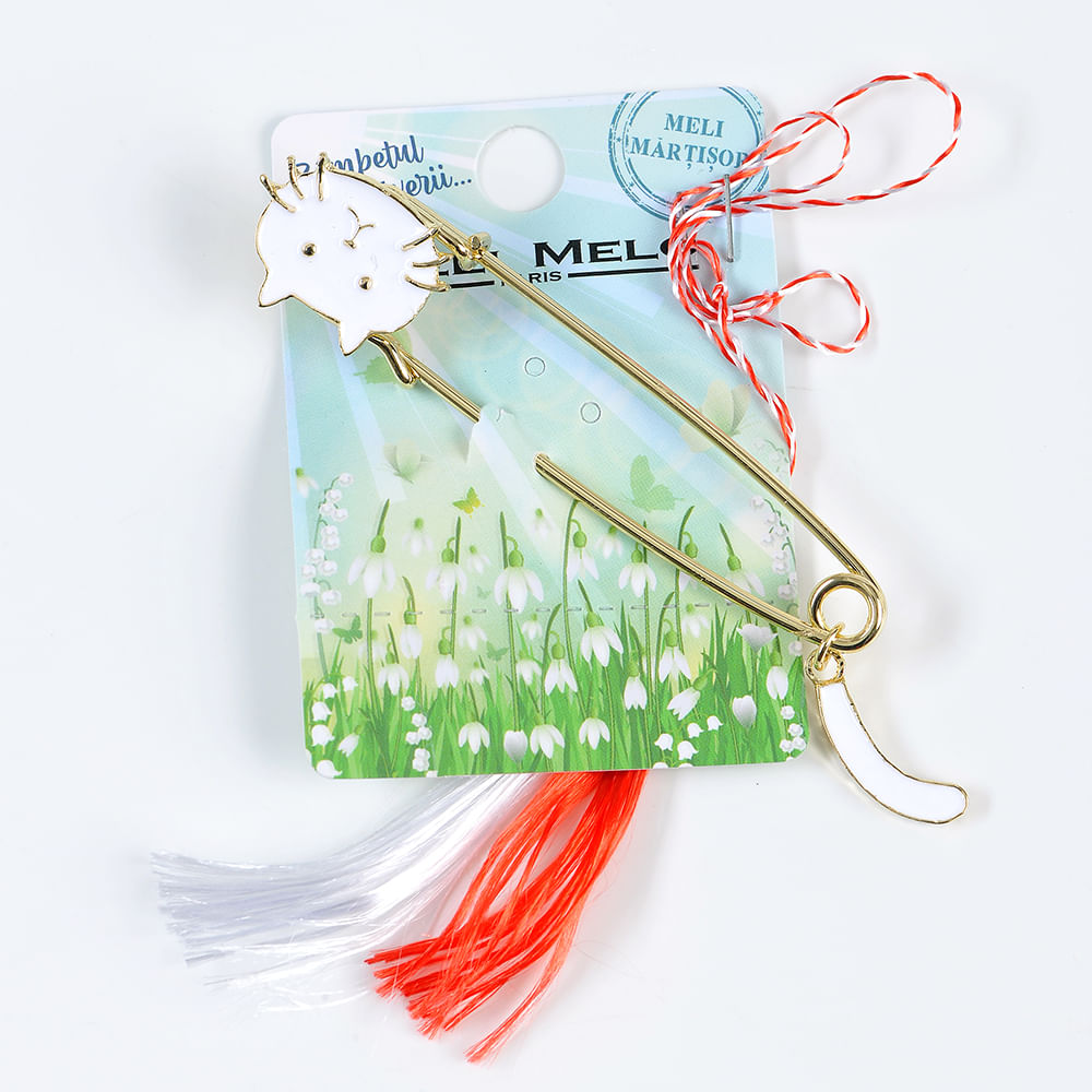 Brosa martisor tip ac cu pisica - 3 | YEO