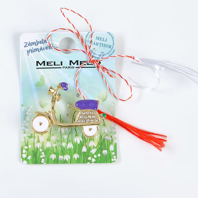 Brosa martisor scuter auriu