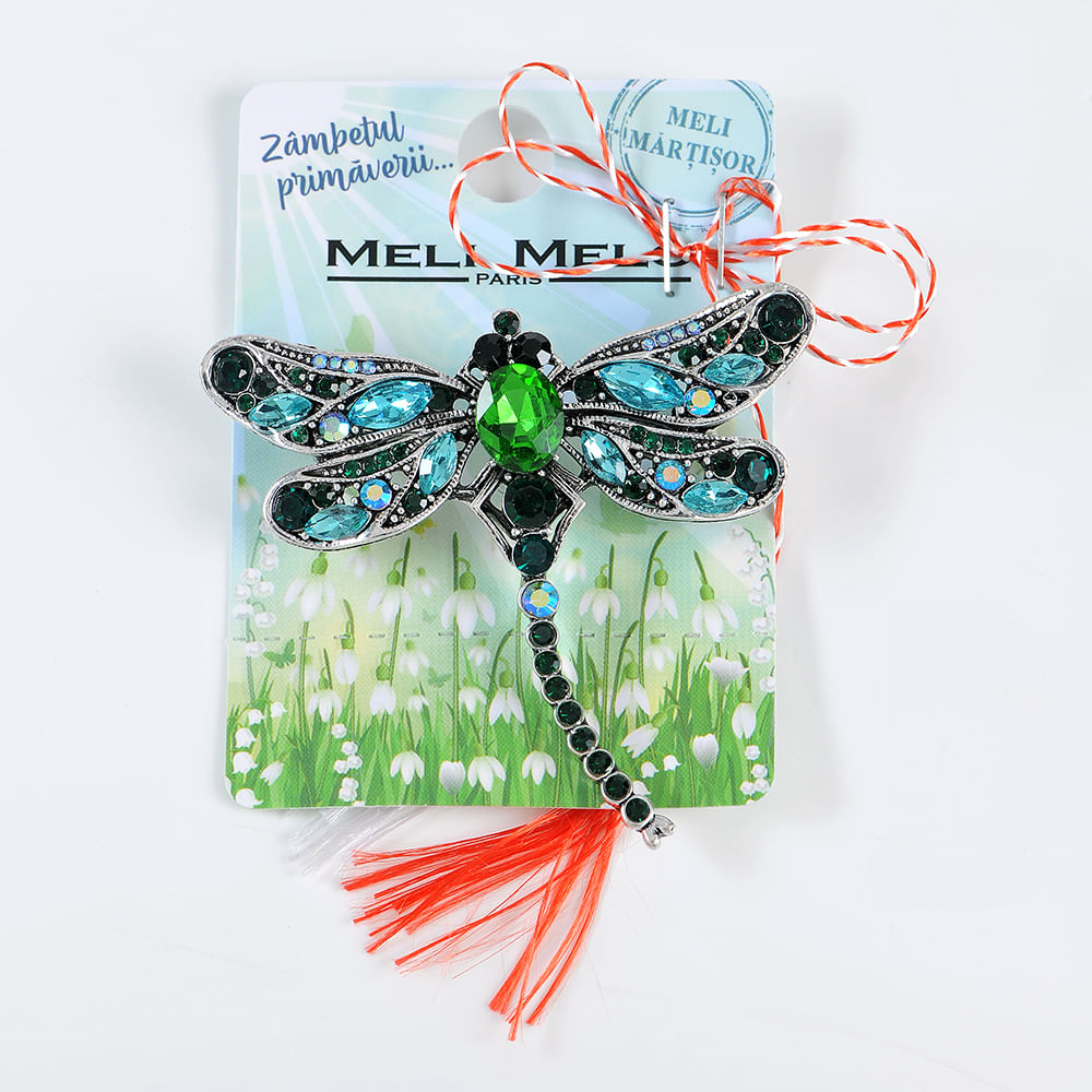 Brosa martisor libelula turcoaz - 3 | YEO