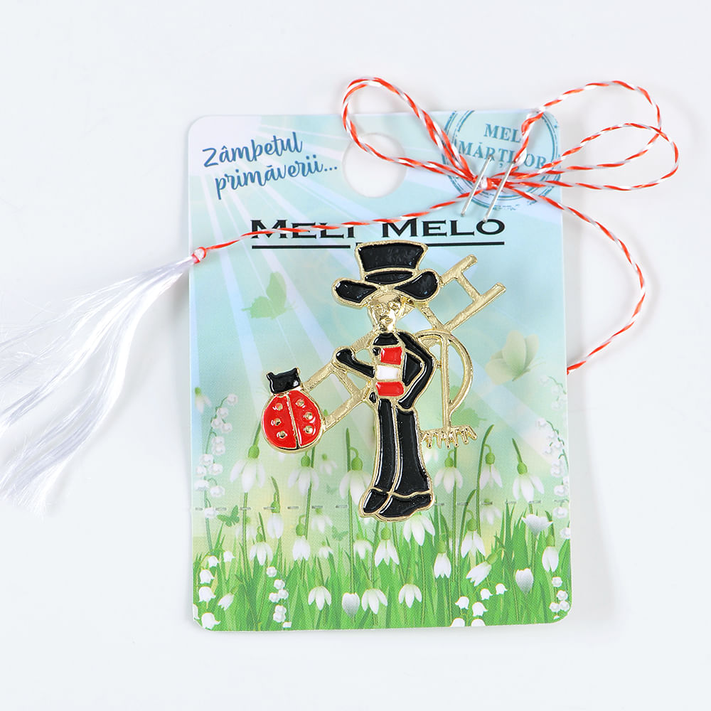 Brosa martisor cosar negru - 3 | YEO