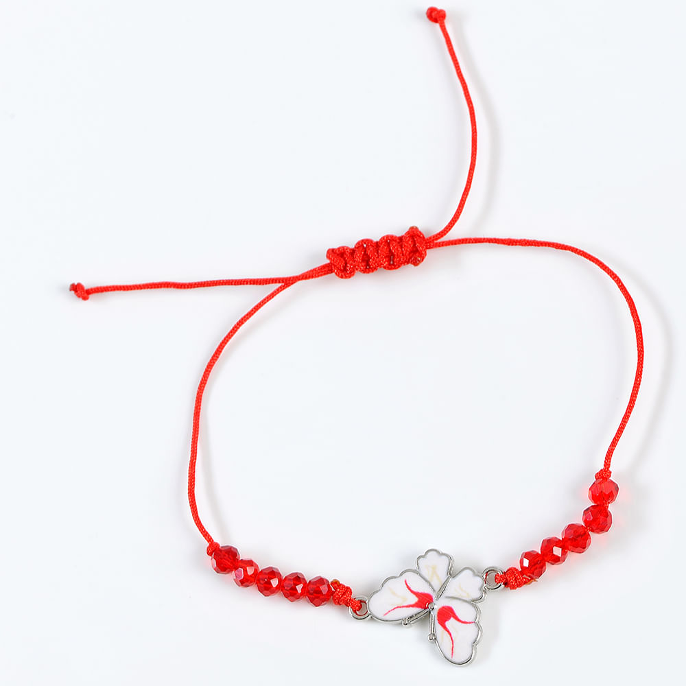 Bratara martisor fluture alb