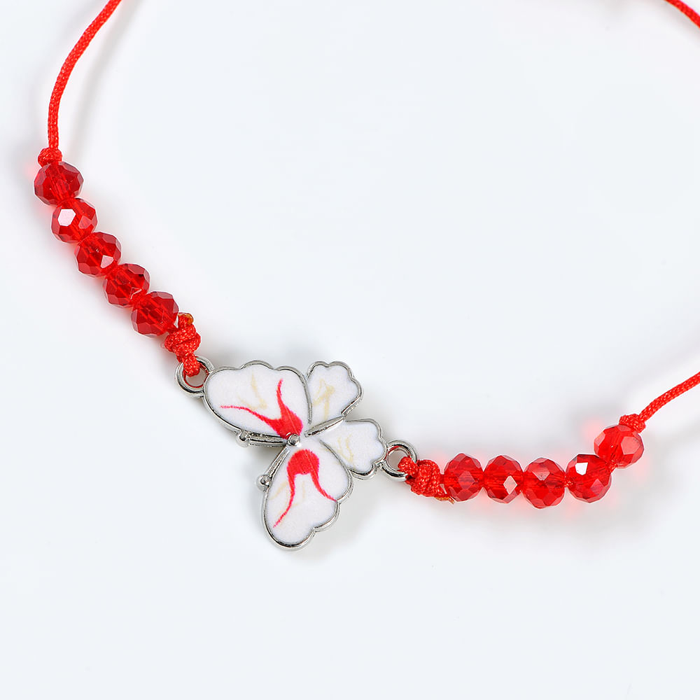 Bratara martisor fluture alb - 1 | YEO