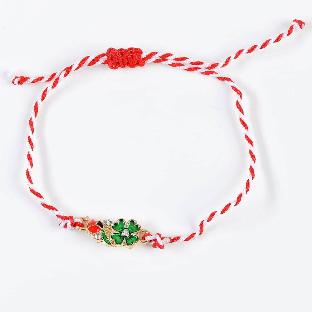 Bratara martisor cu trfoi verde