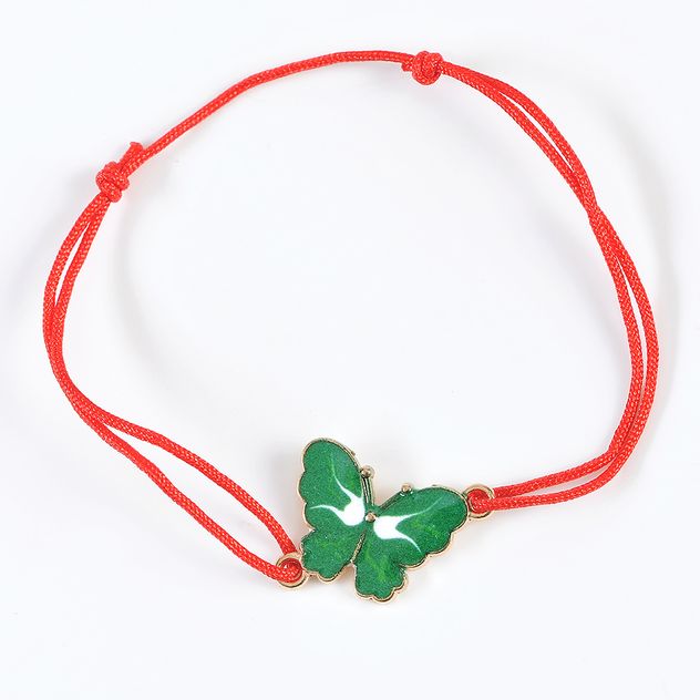 Bratara  cu fluture verde