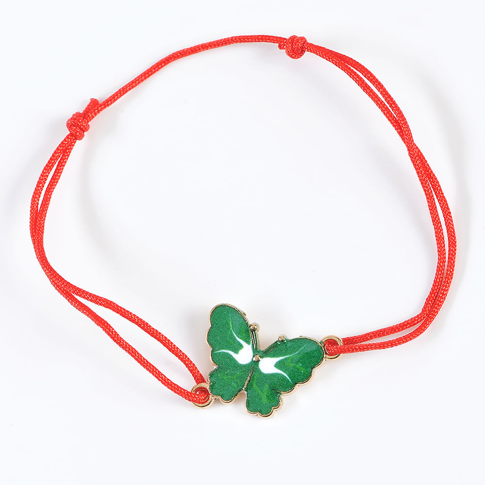 Bratara martisor cu fluture verde