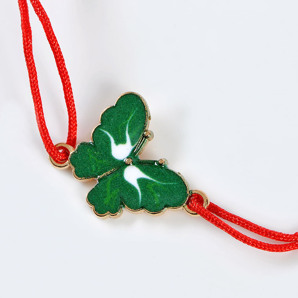 Bratara martisor cu fluture verde - 1 | YEO