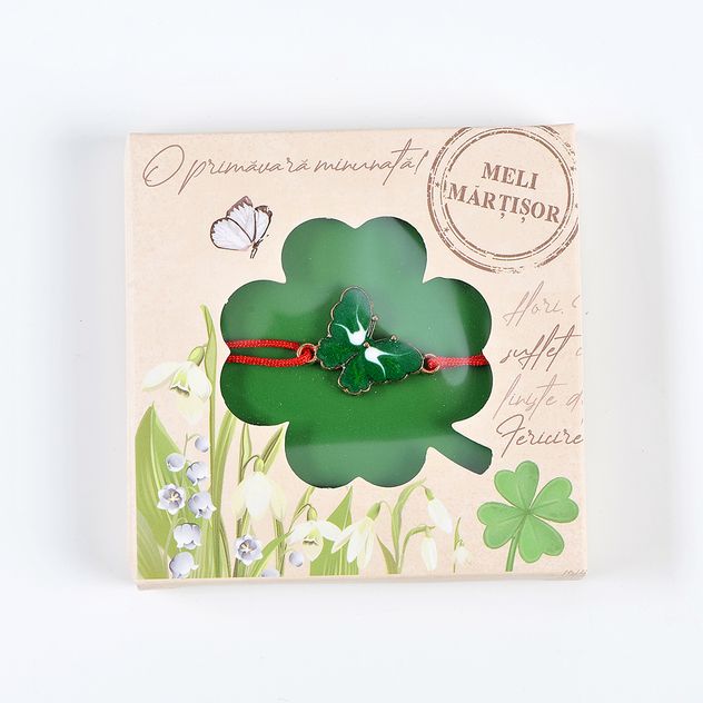 Bratara  cu fluture verde
