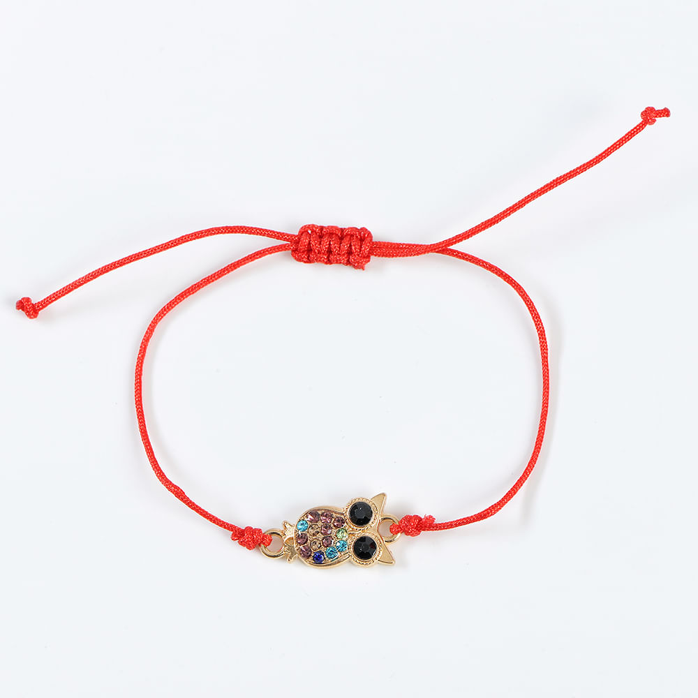 Bratara martisor bufnita cu pietre colorate - 2 | YEO