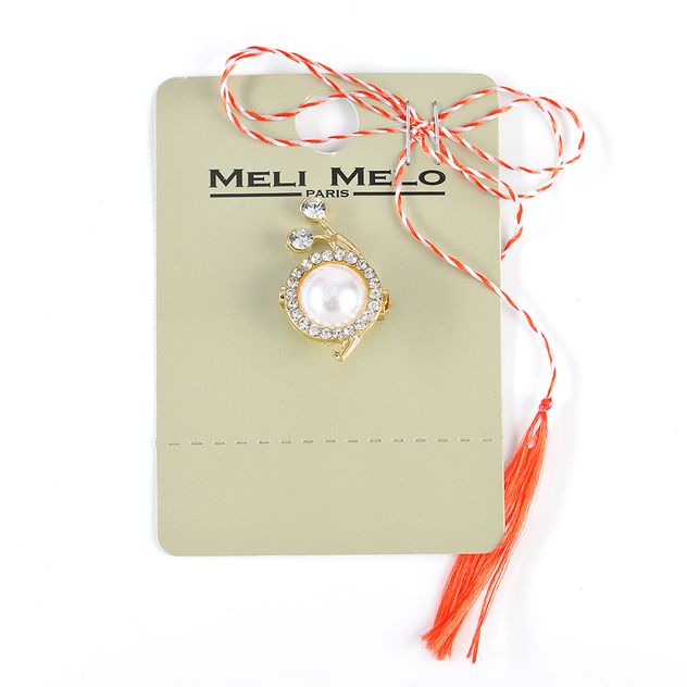 Brosa martisor melc cu perla alba