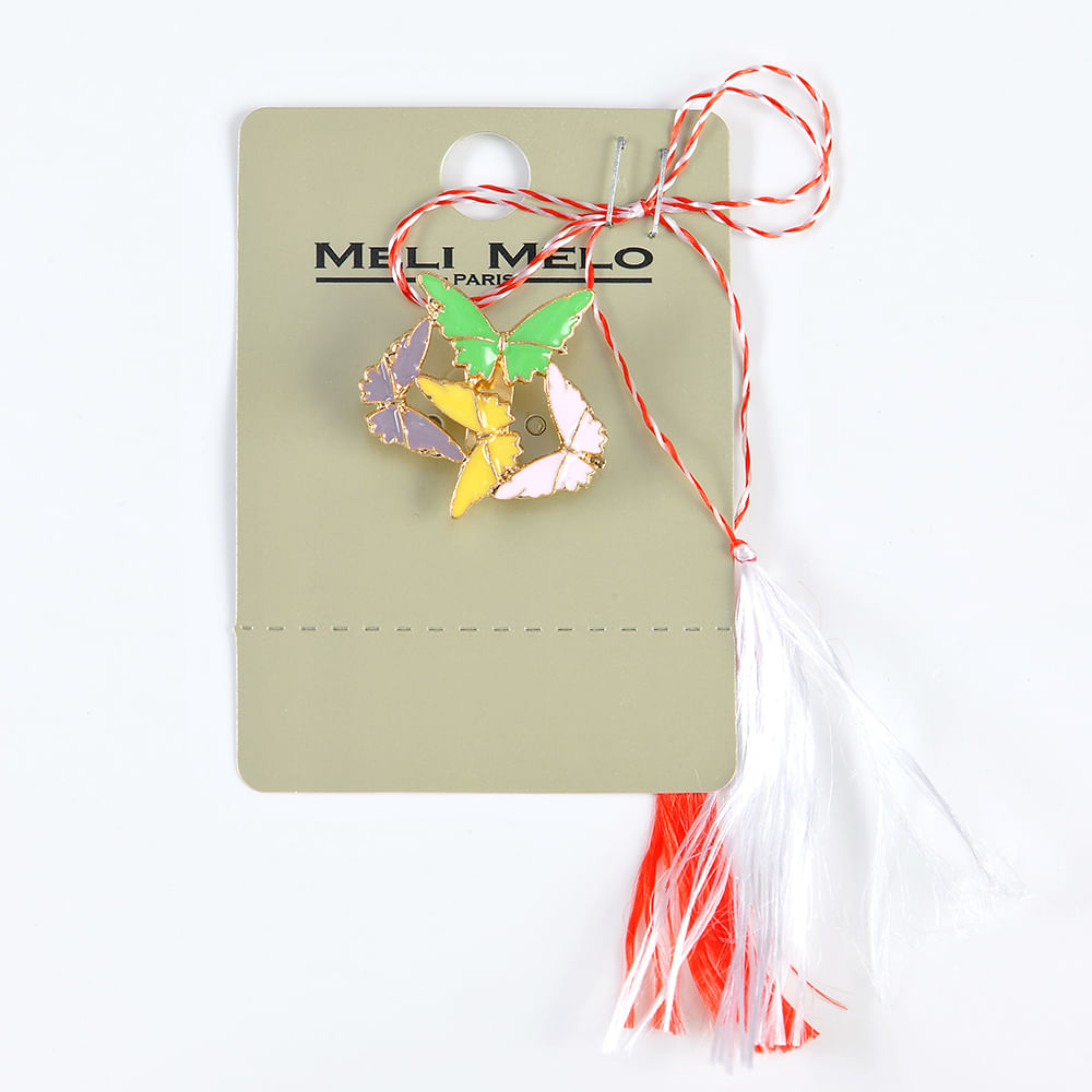 Brosa martisor fluturi multicolori - 3 | YEO