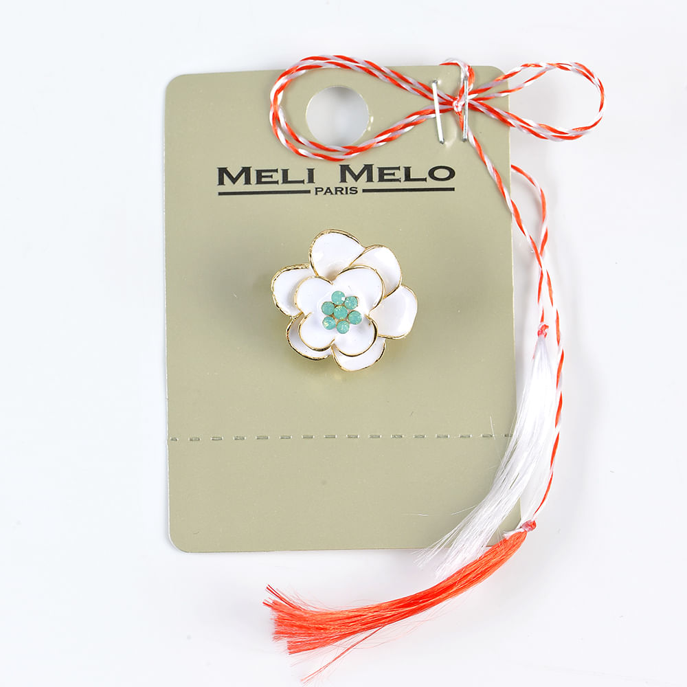 Brosa martisor floare alba - 3 | YEO