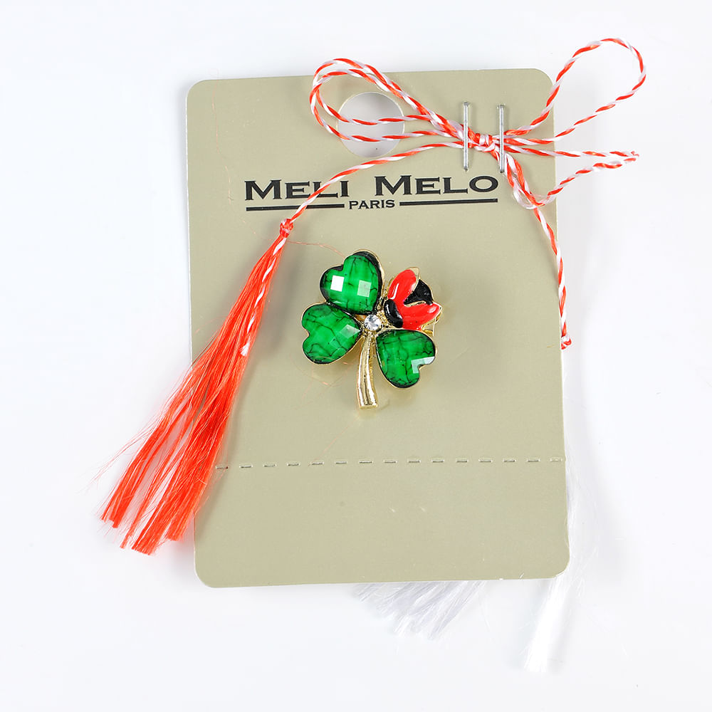 Brosa martisor trifoi cu buburuza - 3 | YEO